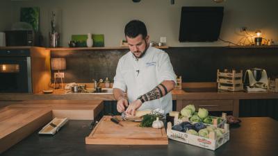 Guillaume Pape cooks Prince de Bretagne mini-brassicas