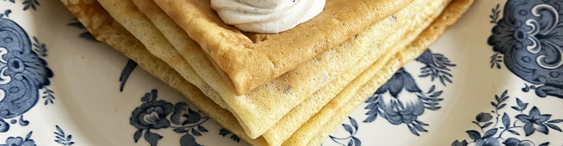 Crêpes vanille avec chantilly à la vanille | Recette Prince de Bretagne