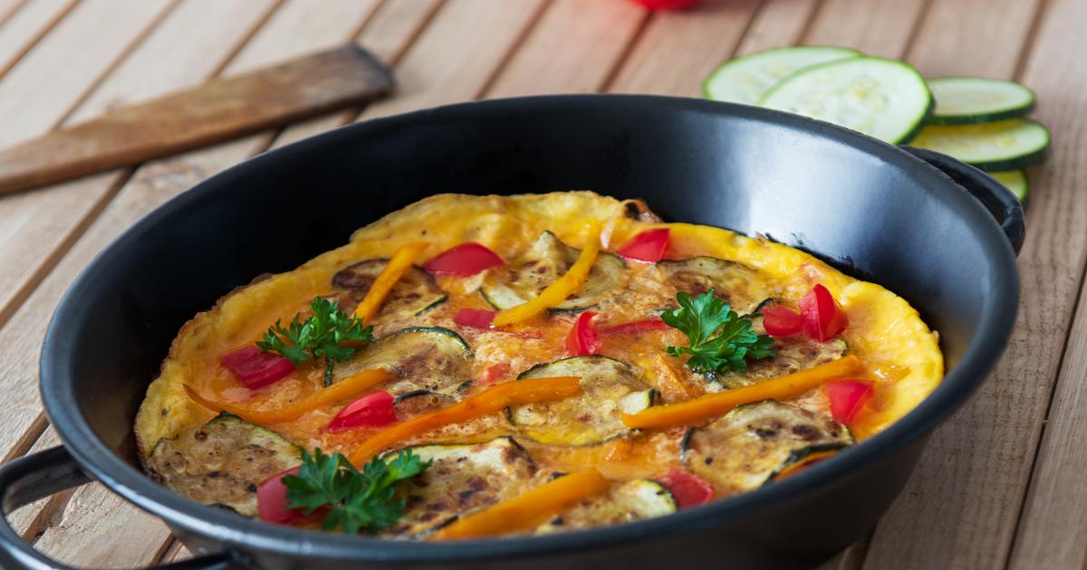Omelette colorée aux légumes Recette Prince de Bretagne