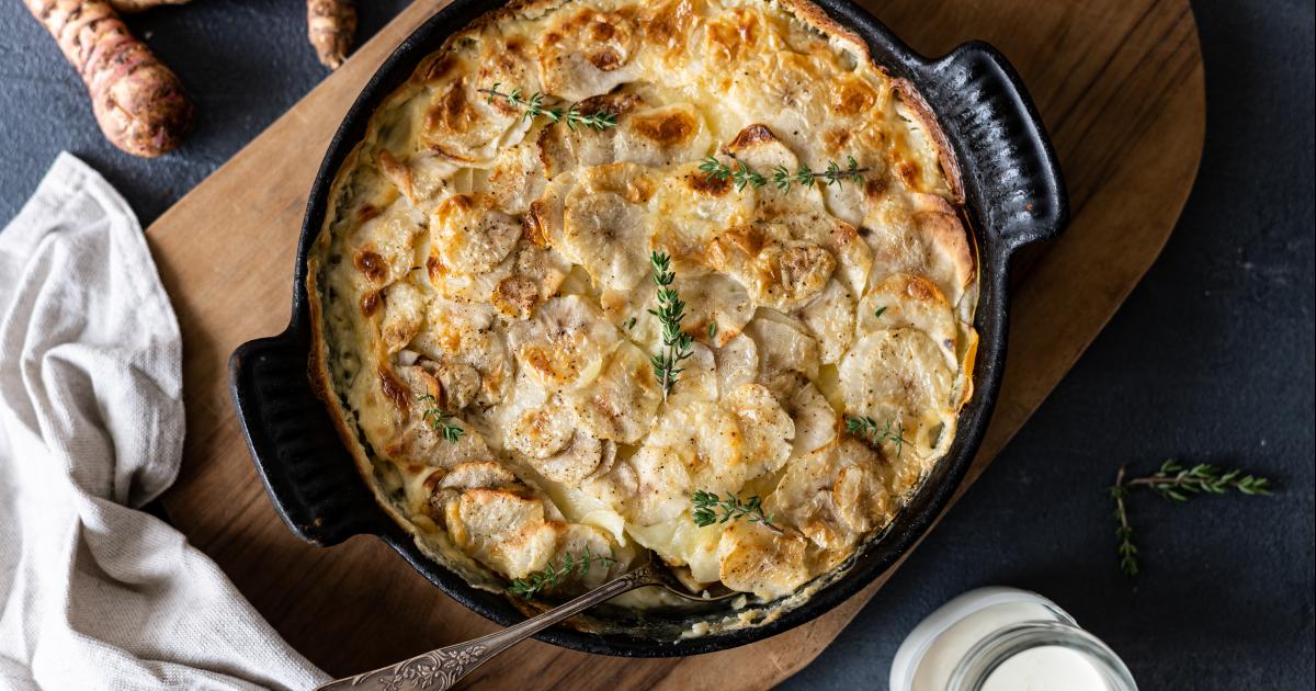 Gratin de topinambours | Recette Prince de Bretagne