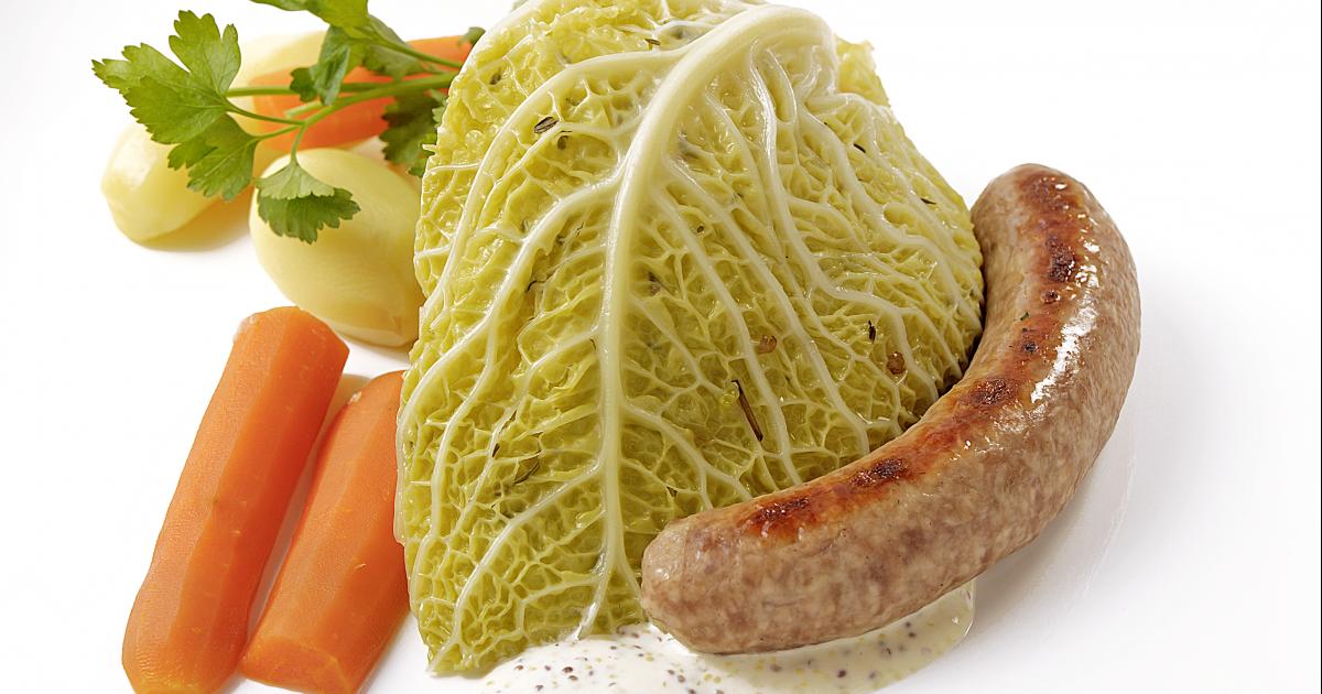 Saucisse au chou, crème de moutarde à l'ancienne | Recette Prince de